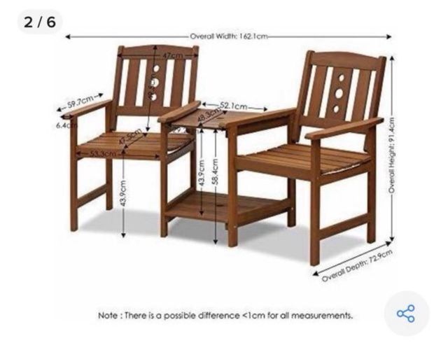 Conjunto Muebles Jardín Madera