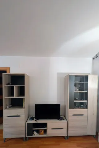 Armario modular madera y cristal