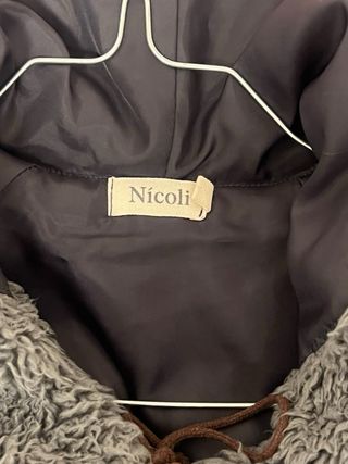 Abrigo Nicoli niña Talla 10-12 Gris