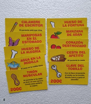 Piezas para juego Operación