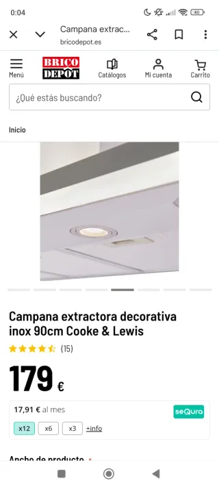 Campana extractora de cocina