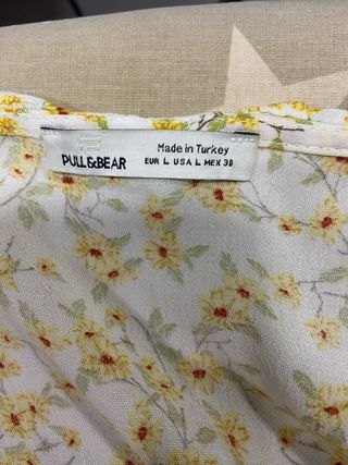 Vestido largo floral blanco y amarillo