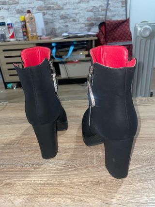 Botines negros tacón 9.5 cm