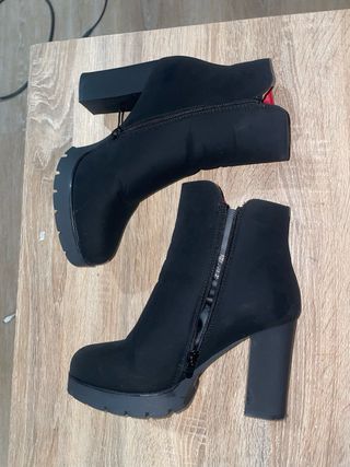 Botines negros tacón 9.5 cm