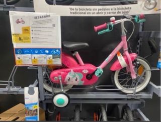 Bicicleta infantil 14 pulgadas rosa