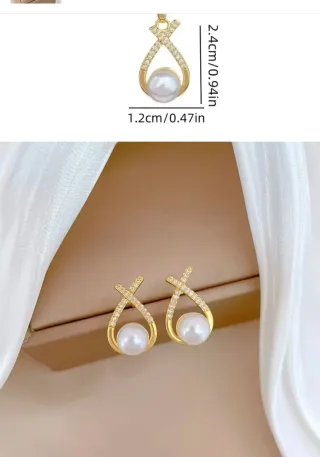 Conjunto Colgante y Pendientes Perla