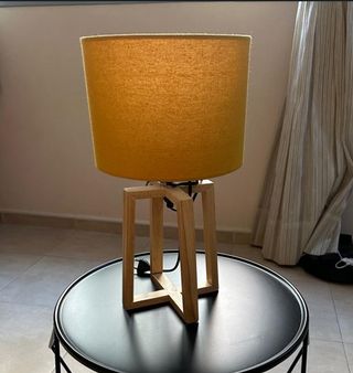 Lámpara Mesa Madera y Tela Maisons du Monde