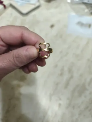 Pulsera y Anillo Oso Dorado