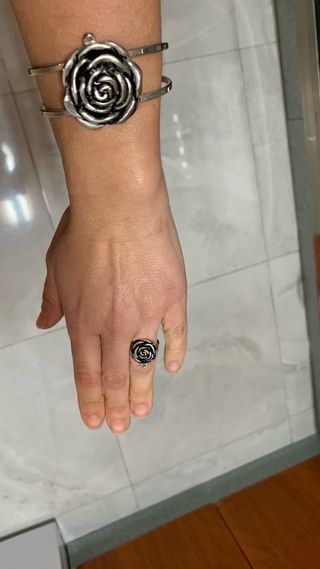 Conjunto pulsera y anillo ajustable  bisutería