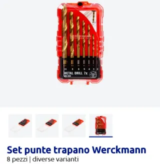 Set 8 Punte Trapano Werckmann