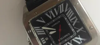 Reloj Cartier Santos 100 Negro/Plata