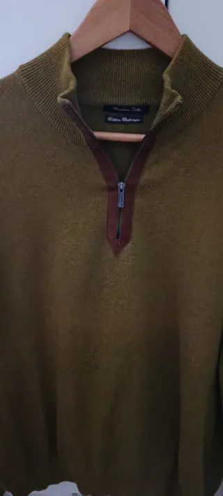 Jersey Massimo Dutti cuello mock cremallera T/L