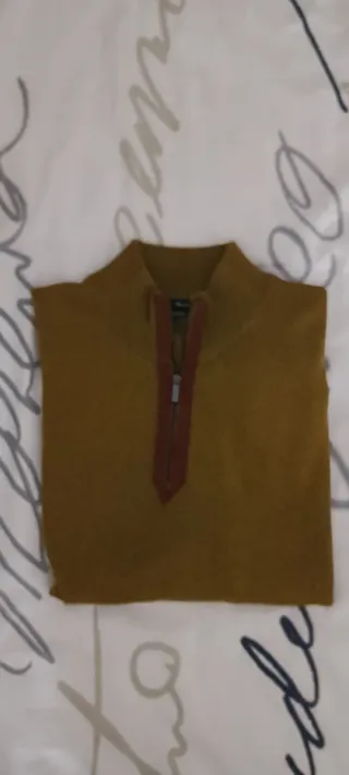 Jersey Massimo Dutti cuello mock cremallera T/L