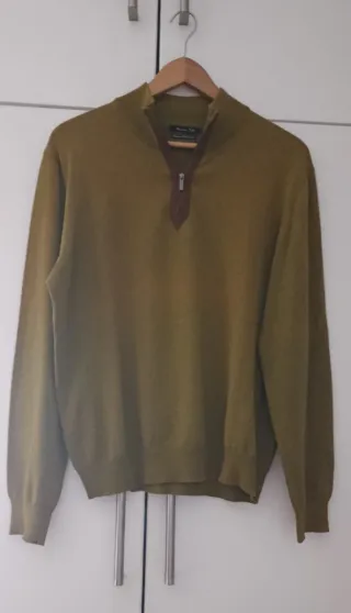 Jersey Massimo Dutti cuello mock cremallera T/L