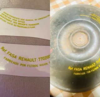 Pegatina Renault filtro de aire