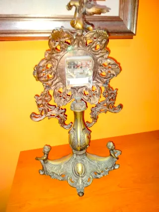 Orologio da appoggio vintage ottone