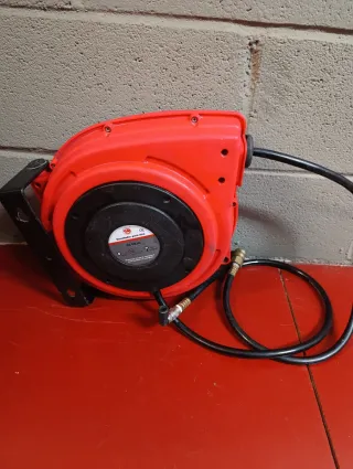 Enrollador Manguera Aire Rojo