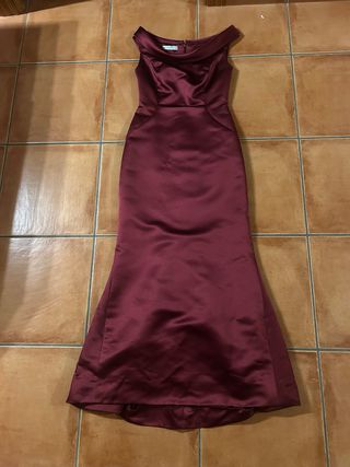 Vestido Pronovias Granate Talla XXS