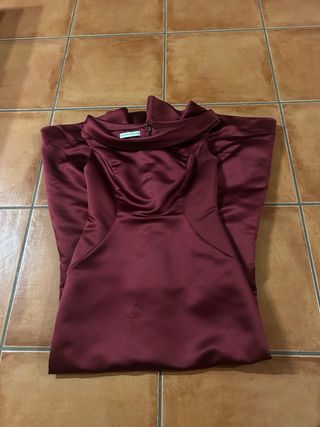 Vestido Pronovias Granate Talla XXS