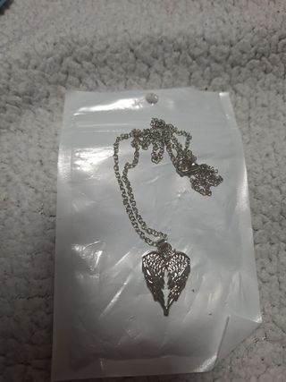 Collar Corazón Alas Plata