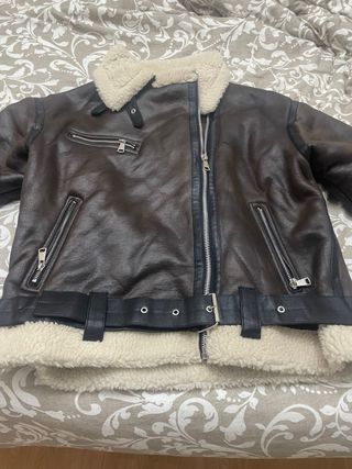 Chaqueta aviador borreguito marrón