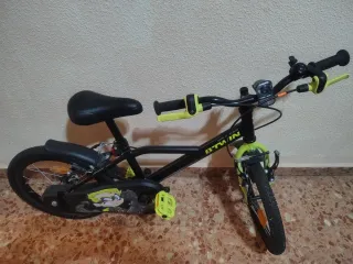Bicicleta Infantil 16’' B'TWIN Negra y Amarilla