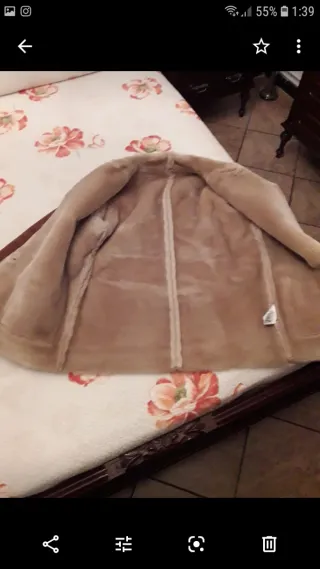 Chaquetón chica marrón