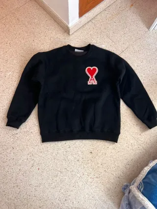 Sudadera Ami Corazón Talla M Negra