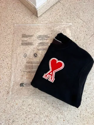 Sudadera Ami Corazón Talla M Negra