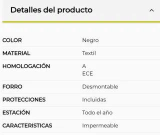 Chaqueta Moto Moore NUEVA. Talla XL.