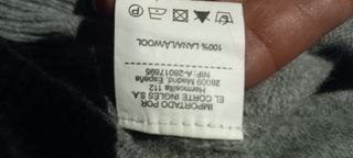 Chaleco de lana ET Gris, talla 8.