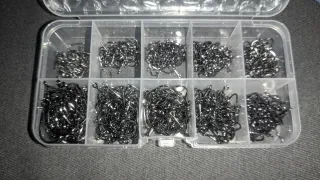 400 Anzuelos de pesca  carbono