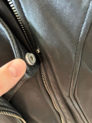 Chaqueta Negra Cuero Auténtico