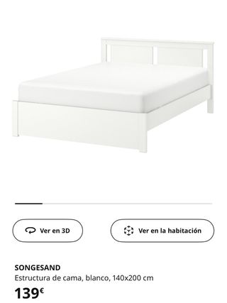 Estructura Cama IKEA SONGESAND + Somier Lönset