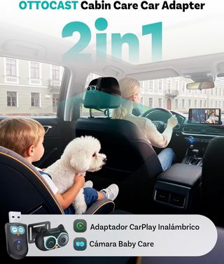 Adaptador CarPlay inalámbrico + cámara para bebé
