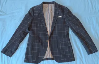 Chaqueta de Traje de Cuadros Niño - S