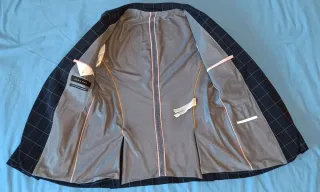 Chaqueta de Traje de Cuadros Niño - S