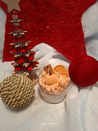 Vela Vaso Postre Aroma Canela y Naranja