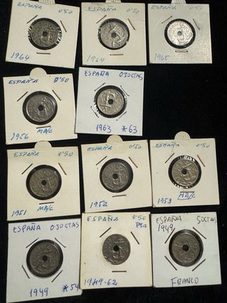 Moneda España 0.50 Cts 1949