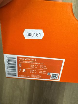 Nike Metcon 9 Tagloa 38.5 Nuove