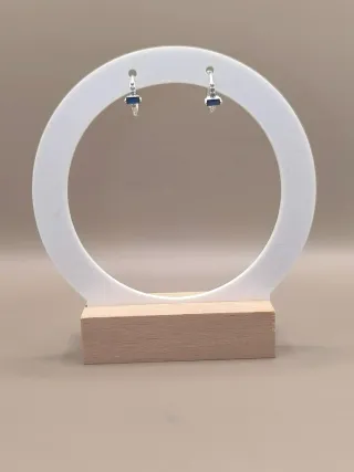 Pendientes Plata 925 Azul Marino