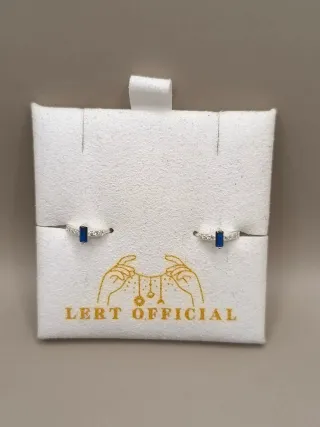 Pendientes Plata 925 Azul Marino