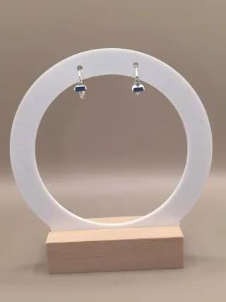 Pendientes Plata 925 Azul Marino