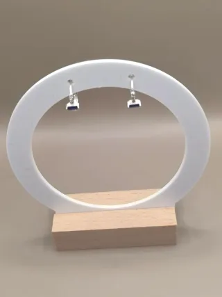 Pendientes Plata 925 Azul Marino