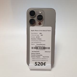 Apple iPhone 15 Pro Titanium 128GB 351253392985446