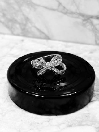 Anillo Lazo Plata con Circonitas