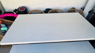 Conjunto Mesa+banco jardín de madera acacia Keros