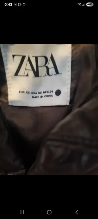 Abrigo acolchado ZARA negro Talla XS