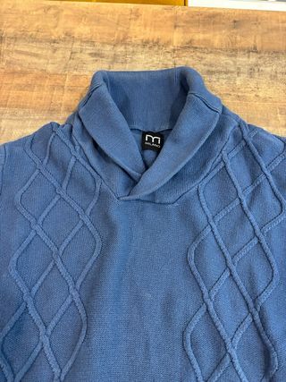 Jersey Milano Azul Tejido Diamante