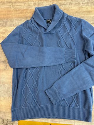 Jersey Milano Azul Tejido Diamante